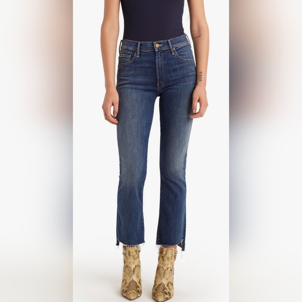 Mother The Insider Crop Step Fray Jeans. Not Rough Enough. Size 27